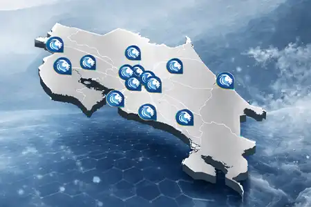 Red nacional de sucursales Leaho para soporte técnico