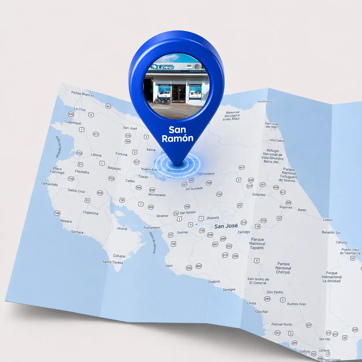 Mapa de ubicación LEAHO San Ramón Alajuela