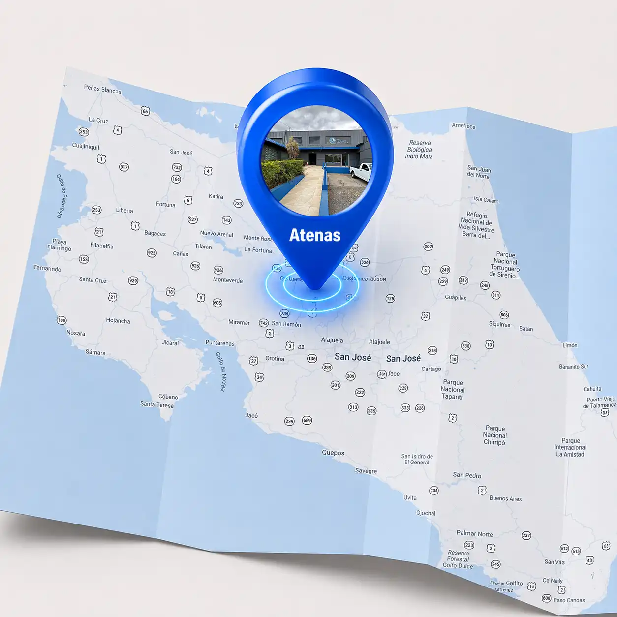 Mapa de ubicación LEAHO Atenas Centro de Distribución