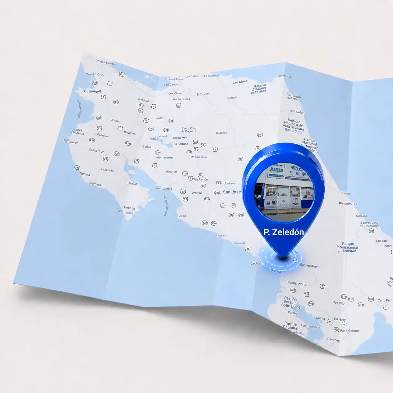 Mapa de ubicación LEAHO Pérez Zeledón