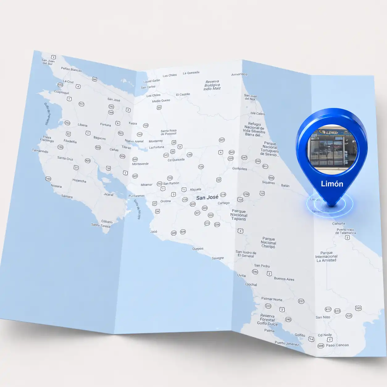 Mapa de ubicación LEAHO Limón