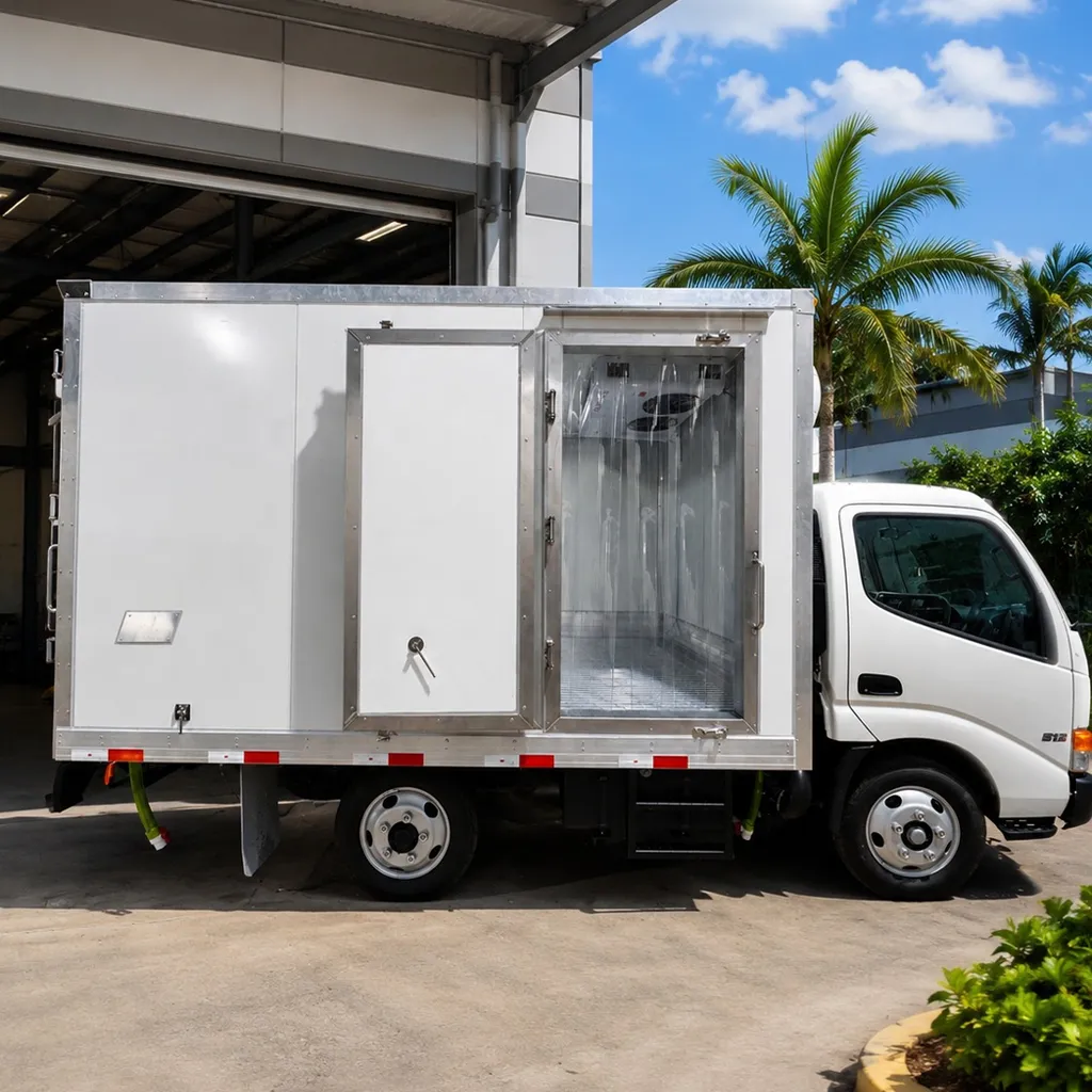 Interior de carrocería refrigerada LEAHO para cadena de frío