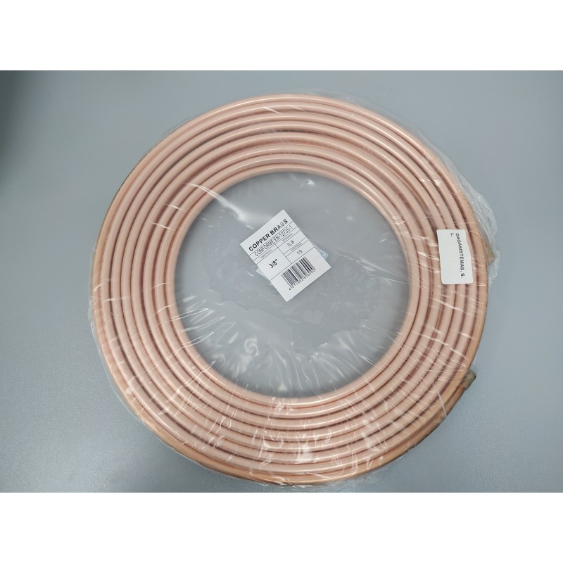 Rollo Tubo Cobre Flexible de 1/2" x 50ft