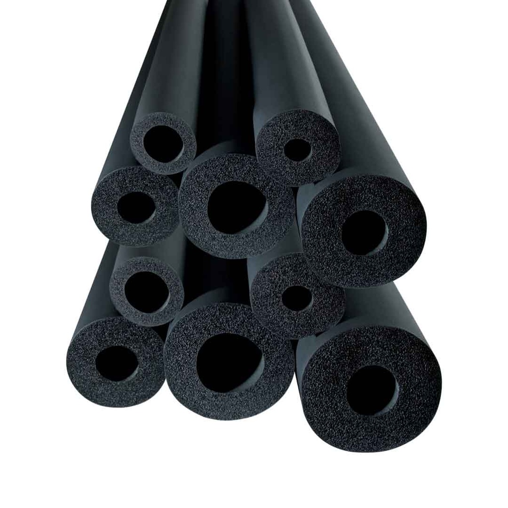Aislamiento de hule tipo cañuela 1-3/8" por pared de 3/4"