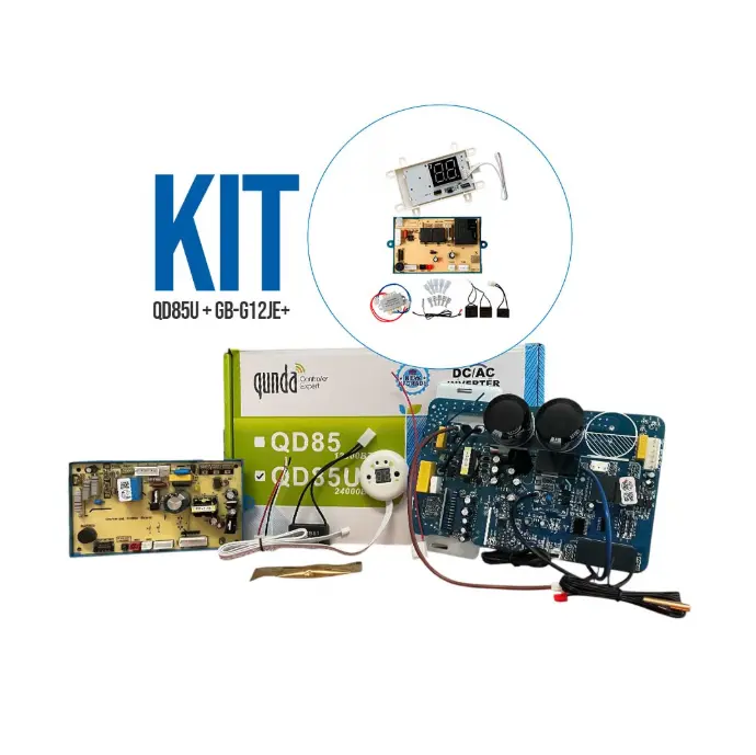 Tarjeta universal Inverter QD85U 18.000/24.000 BTU + GB-G12JE+ MOTOR + ASPA (KIT)