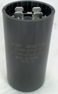 Capacitor de arranque 110 Voltios 189-227 micro faradios