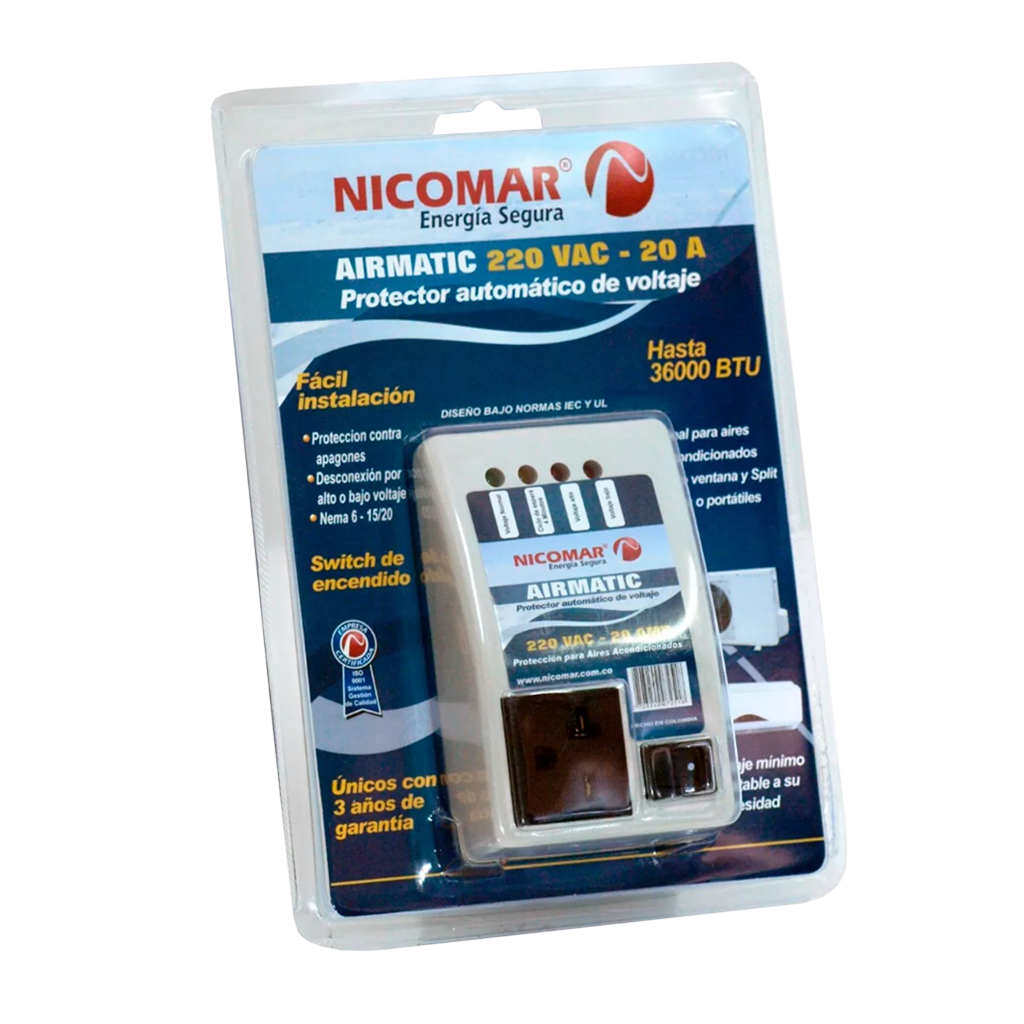 Protector de Voltaje Airmatic Nicomar 220v