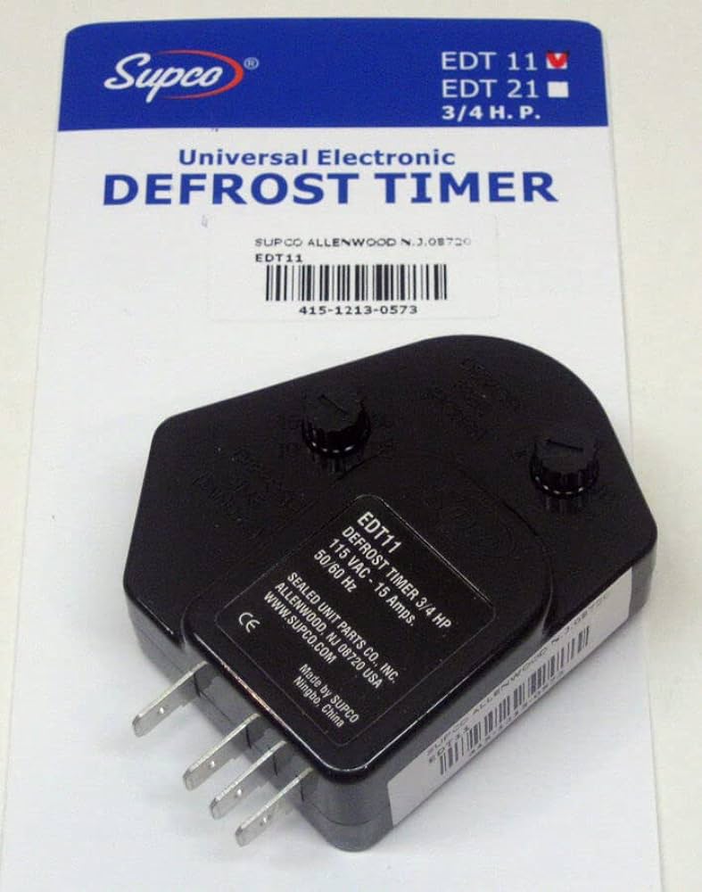 Timer Defrost EDT-11 Supco 3/4 HP 115V