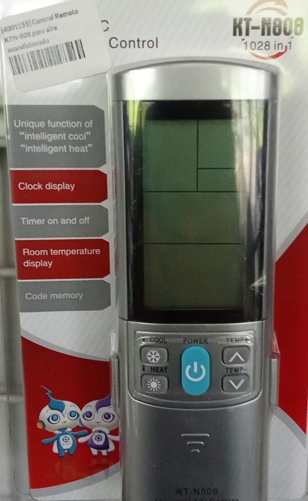 [4001155] Control Remoto KTN-808 para aire acondicionado